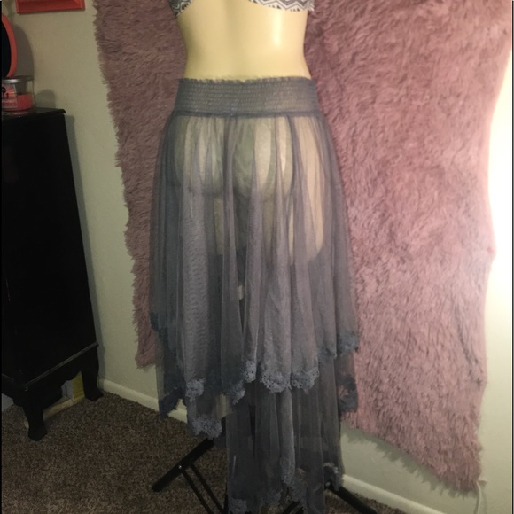 Free people gray skirt - Picture 1 of 5